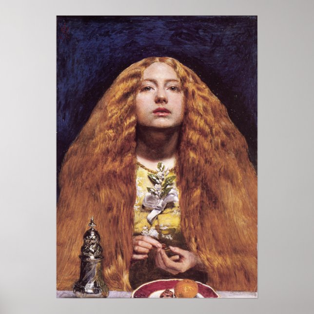 Poster Millais - A Dama de Honra 1851 (Frente)
