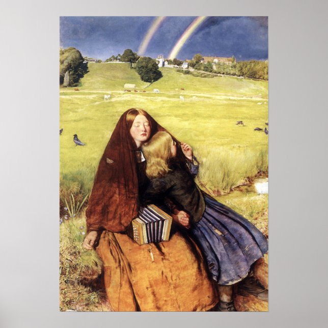 Poster Millais - A Menina Cega 1856 (Frente)