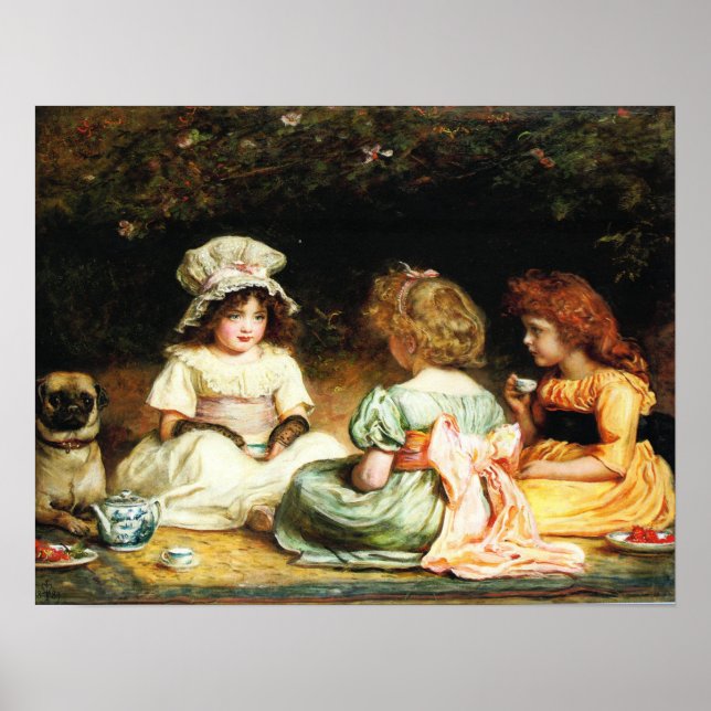 Poster Millais - Chá da Tarde 1889 (Frente)