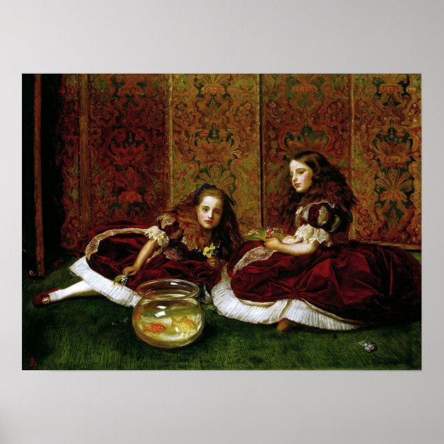 Poster Millais - Horas de lazer 1864 (Frente)