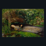 Pôster Millais Ophelia CC0497 Perfect Poster<br><div class="desc">John Everett Millais - Ophelia, 1851-52. A pintura retrata Ophelia, uma personagem da peça de Shakespeare Hamlet, cantando enquanto flutuava num rio pouco antes de ela se afogar: "Suas roupas se espalharam / E, tipo sereia, enquanto a embrenharam." Mas eventualmente, "suas roupas, pesadas com sua bebida / Puxou o pobre...</div>