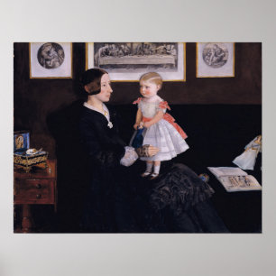 Poster Millais - Sra. James Wyatt Jr. E Sua Filha Sara