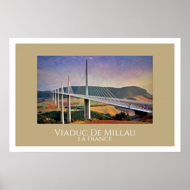 Poster Millau Viaduct, França (Frente)