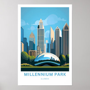 Poster Millennium Park Illinois Travel Print