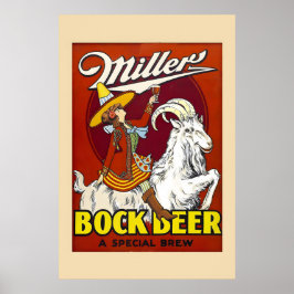 Poster Miller - Cerveja Bock Uma Cerveja Especial! Anos 1