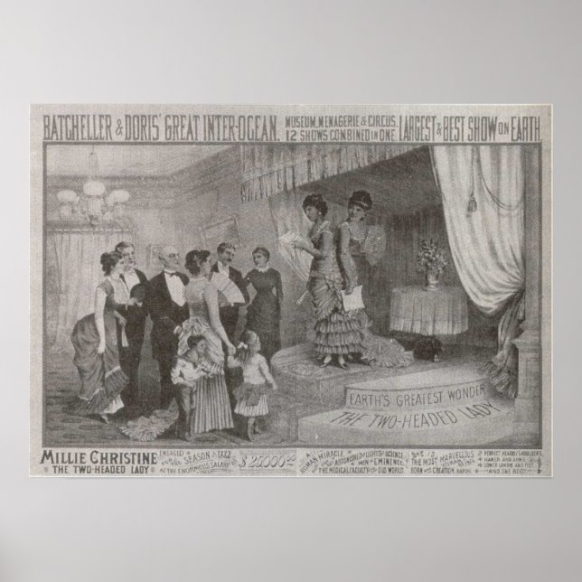 Pôster Millie Christine / A Dama dos Dois Chefes (Frente)