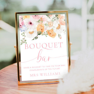 Poster Millie Floral Buquê Bar Sinal