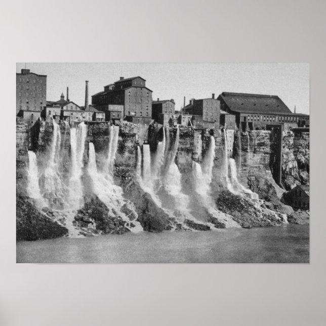 Poster Mills no lado americano das quedas de Niágara (Frente)