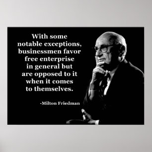 Poster Milton Friedman Crony Capitalismo
