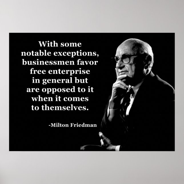 Poster Milton Friedman Crony Capitalismo (Frente)