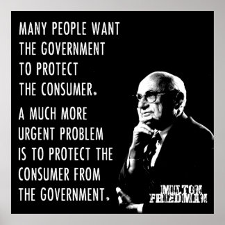 Poster Milton Friedman Free Market Capitalismo Libertaria