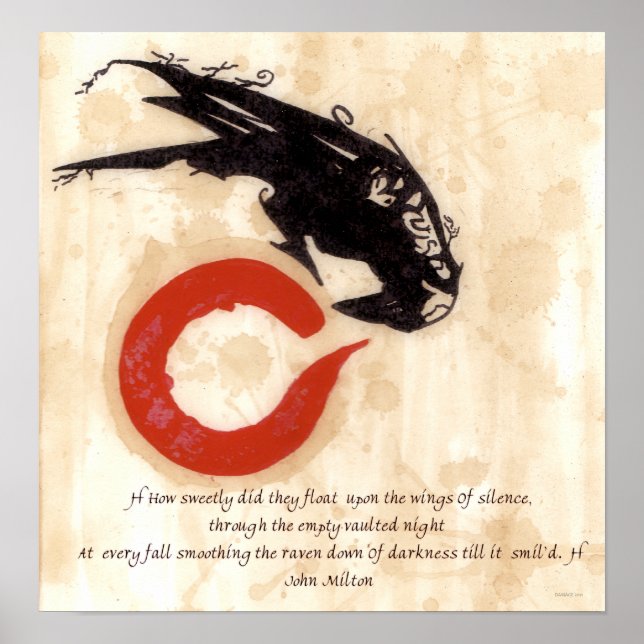 Pôster Milton Raven Quote (Frente)