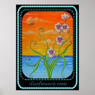 Poster Miltonia Orchid Sunset