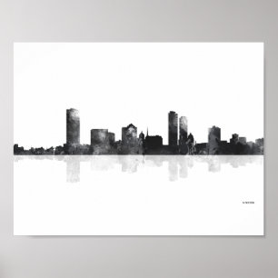 POSTER MILWAUKEE, SKYLINE DE WISCONSON