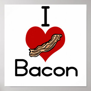 Poster Mim bacon do amor-coração