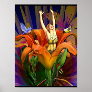 Poster Mim meditação de Ching, hexagram 12, paralisaç