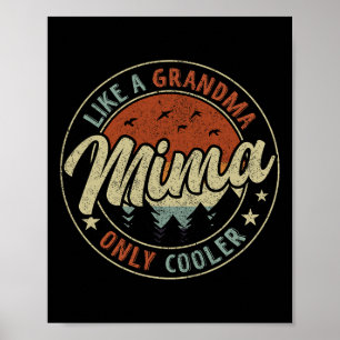 Poster Mima, Como Uma Avó, Apenas Um Dia de as mães Retro