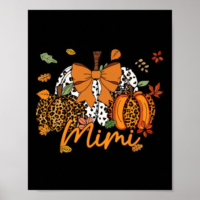 Poster Mimi Arco de Coquetes Leopard Pumpkin em Ação de G (Frente)