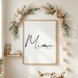 Poster Mimi Atemporal EST Ano Script Família Elegante