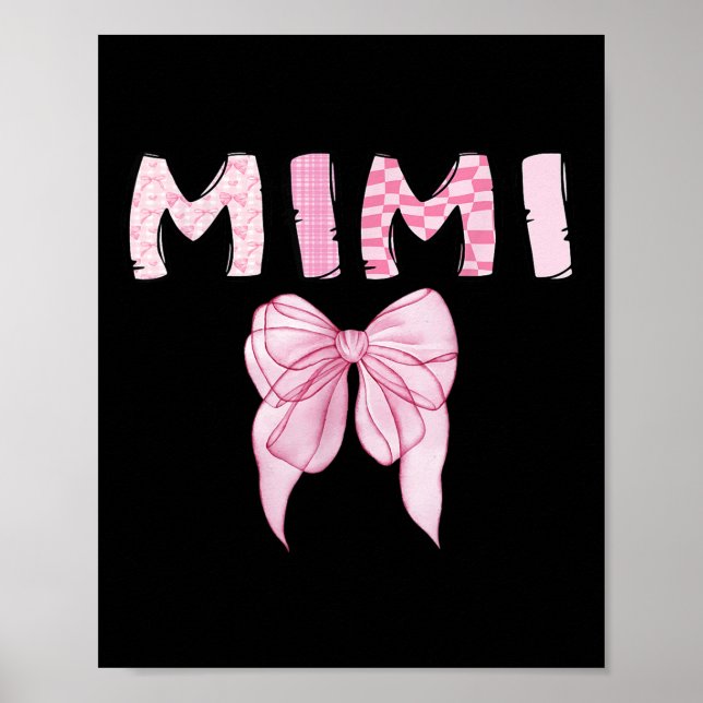 Poster Mimi Birthday Girl Matching Coquette Nk Bow  (Frente)