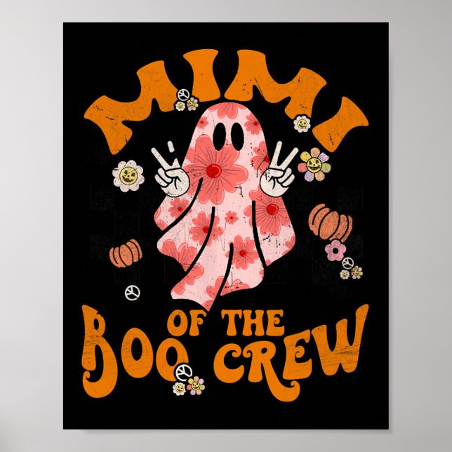 Poster Mimi Boo Crew Groovy Matching Family Halloween Men (Frente)