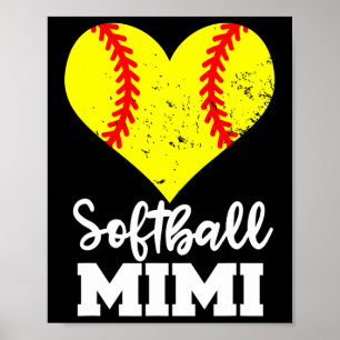 Poster Mimi de Softbol Mimi engraçado jogador de softball