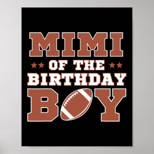 Poster Mimi do Menino de Aniversário Futebol Crianças 1º