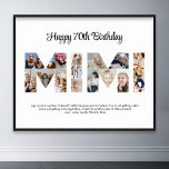 Poster Mimi Photo Collage - Letra Cutout Avó Aniversário<br><div class="desc">Celebre os momentos especiais com sua avó com este design de Colagem de Fotos da Vovó. Esta design personalizável é perfeita para criar um presente personalizado e sincero para a celebração de Dia de as mães e aniversário. Artesanato uma bela colagem com a palavra MIMI, apresentando momentos queridos, criando uma...</div>