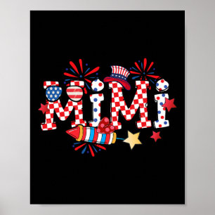 Poster Mimi Sungles Bandeira Dos EUA Fogos De Artifício P