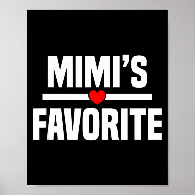 Poster Mimi's Favorite Granhild Funny Grandson Granddaugh (Frente)