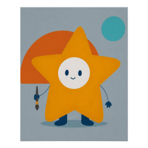 Pôster MimoLume Little Star Artist Whimsical Modern Wall