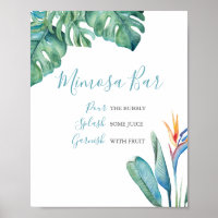Mimosa Bar Watercolor Tropical Floral