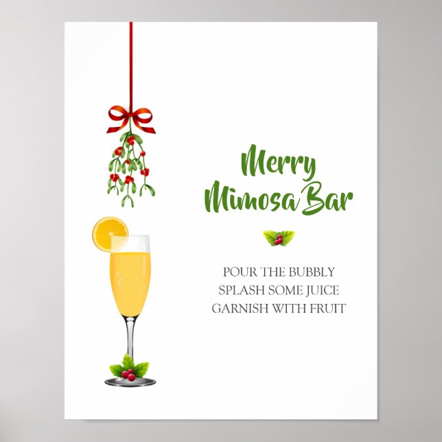 Poster Mimosas e MistletoChristmas Welcome (Frente)