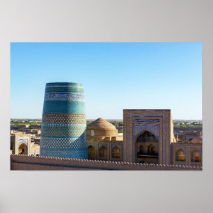 Poster Minarete inacabado Kalta Minor - Khiva, Uzbequistã