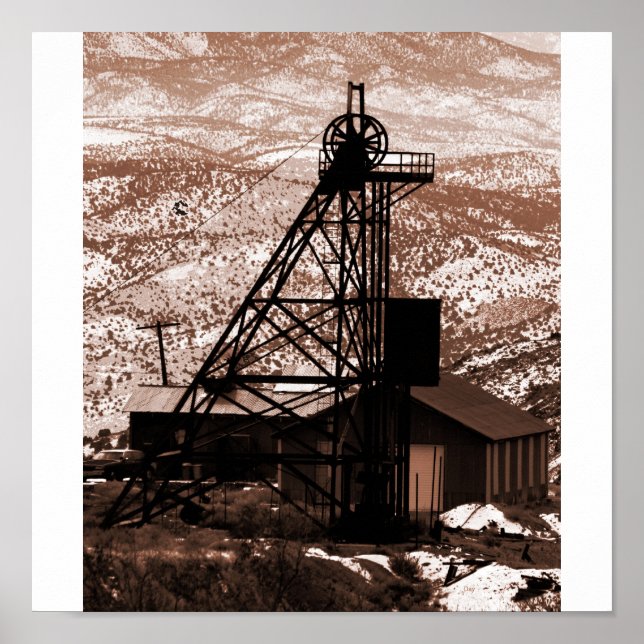 Pôster Minas Rig, Dourado Hill, Nevada (Frente)