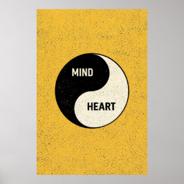 Poster Mind and Heart Yin Yang – Minimalist Philosophy