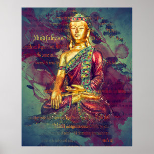 Pôster Mindfulness Buddha