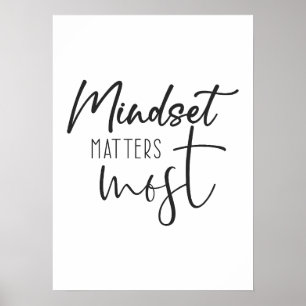 Poster Mindset é o mais importante - Motivação do sucesso