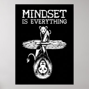 Poster Mindset É Tudo, Gato Lion - Giro, Sucesso