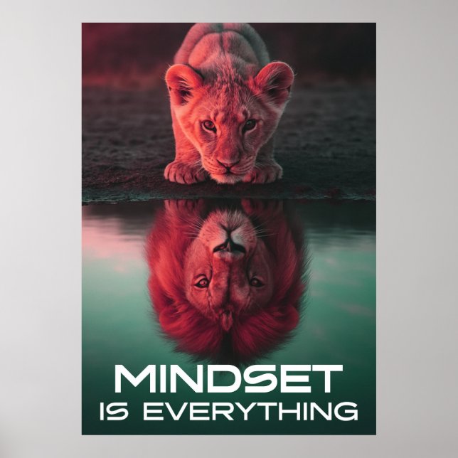 Poster Mindset É Tudo - Libere Seu Potencial De Cheio (Frente)