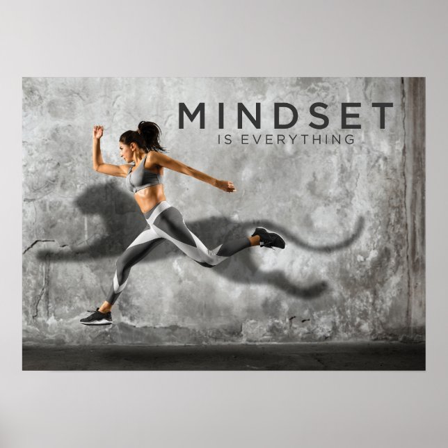 Poster Mindset É Tudo - Malhação Garota Correndo (Frente)