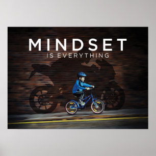 Poster Mindset É Tudo - Motocicleta - Sucesso P
