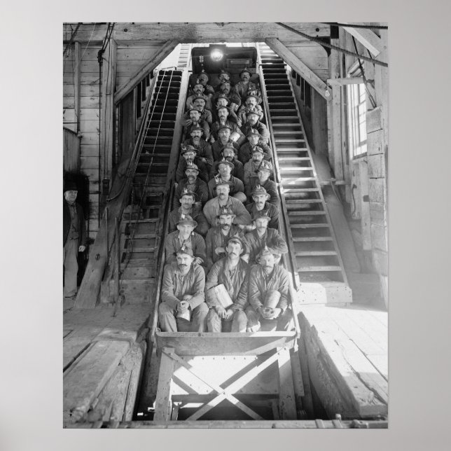 Poster Mineiros de cobre, 1906. Vintage Photo (Frente)