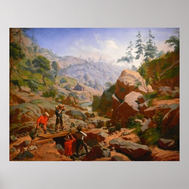 Pôster Mineiros nas Sierras - 1851/1852 (Frente)