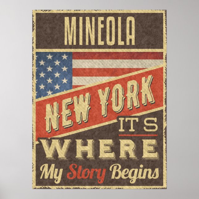 Poster Mineola Nova York (Frente)