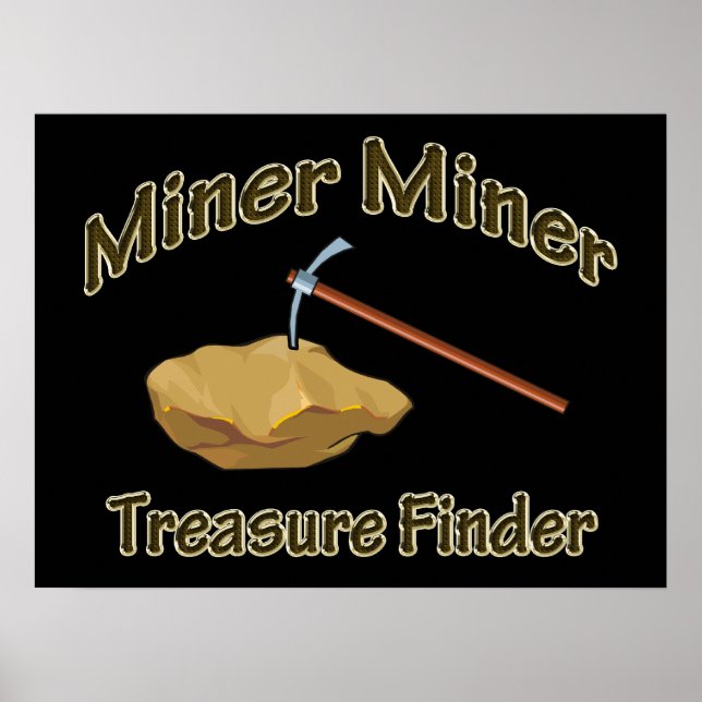Pôster Miner Miner Treasure Inder (Frente)