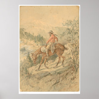 Pôster Miner on Horseback (0692A)