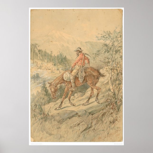 Pôster Miner on Horseback (0692A) (Frente)