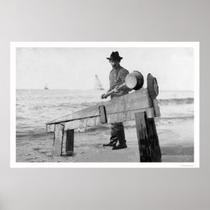 Pôster Miner Washing Dourado Alaska 1905
