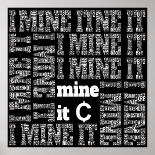 Poster Mineração de criptomoeda